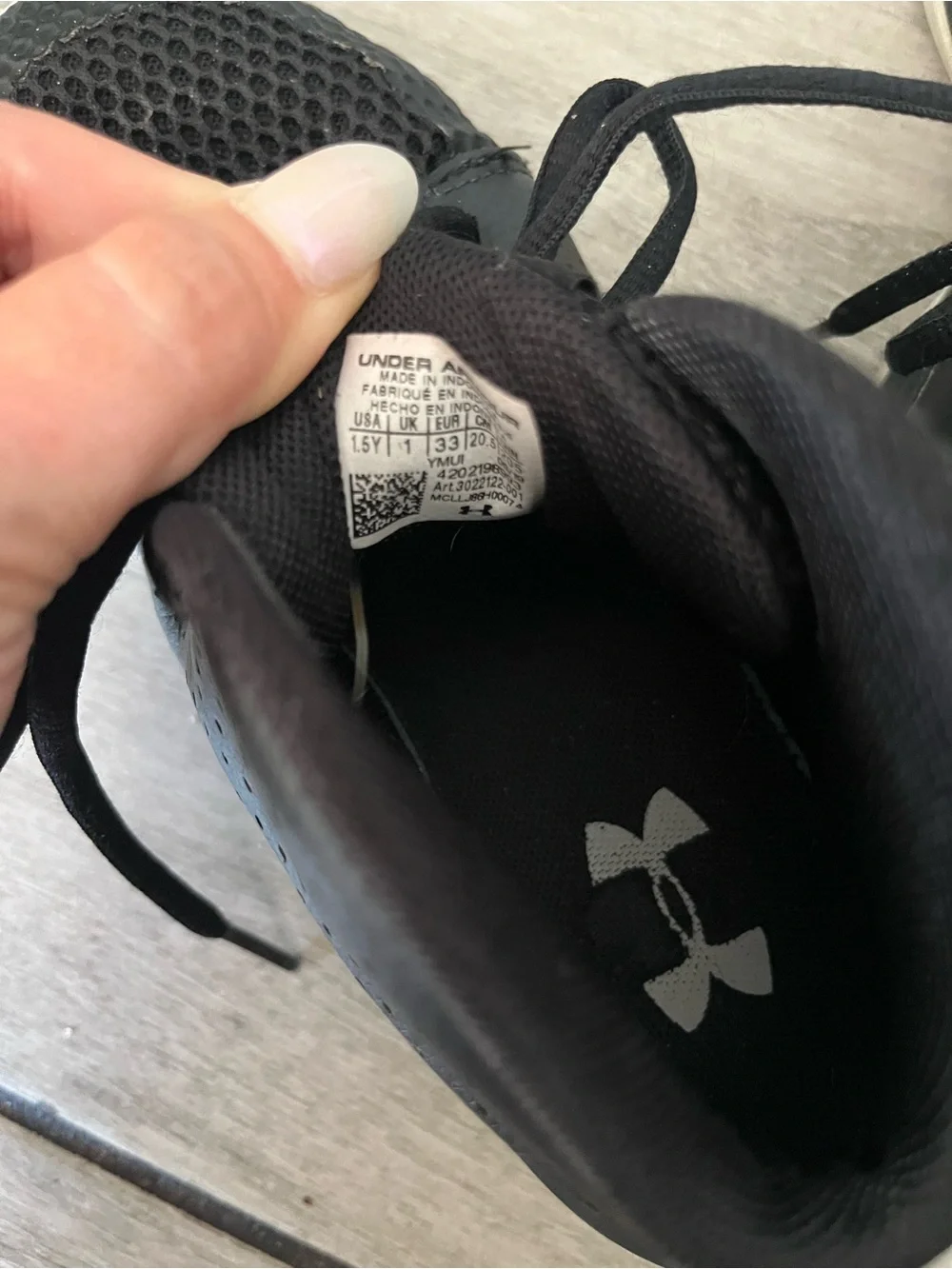Under Armour Kids' Black Athletic Basketball Sneakers